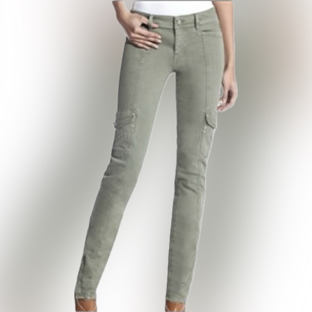 WHBM Green Ankle Jeans